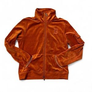 BCBGMaxAzria Burnt Orange Velour Jacket